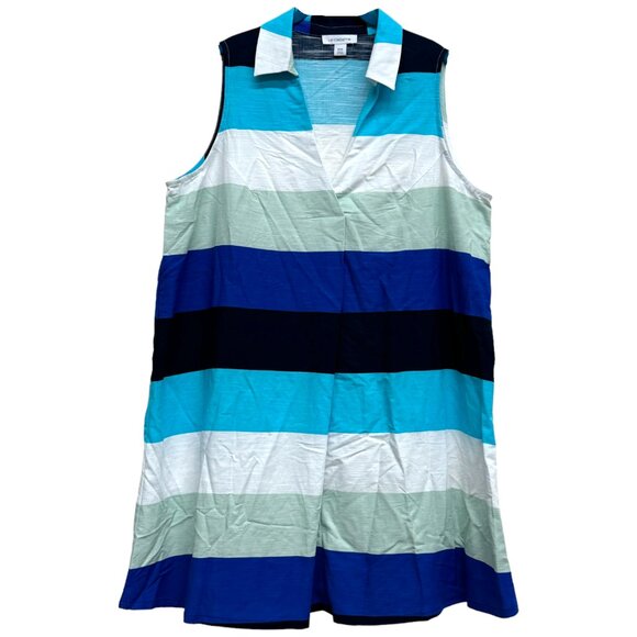 Liz Claiborne Dresses & Skirts - 16W + 20W - LIZ CLAIBORNE - Stripe Polo Tank Midi Dress NEW